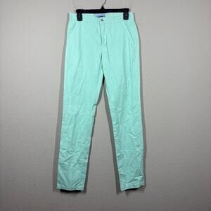 Les Canebiers Saint Tropez Mens XS Tartane Chino Pants Mint Green Cotton